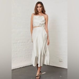 Bec + Bridge Claudia Cut Out Dress in Champagne